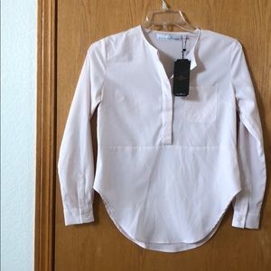 Elizabeth and Clark size 2 soft pink blouse NWT